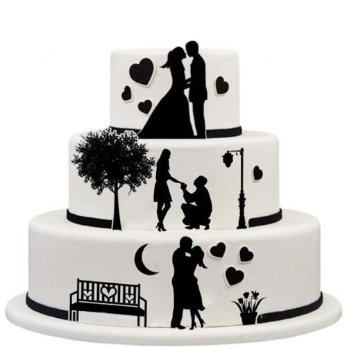 Kuchen-Tortentattoo-Hochzeit-Torte