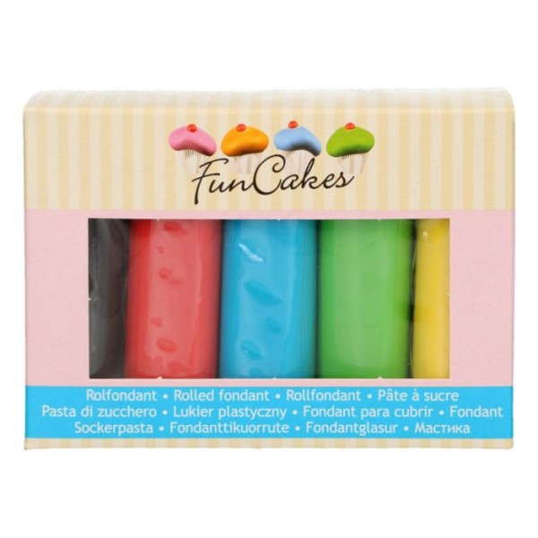 FunCakes Fondant Multipack Essential Colours 5x100g