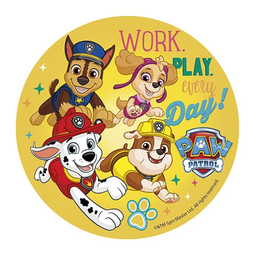 236045-Zuckerfreier-Dekoraufleger-Tortenaufleger-PawPatrol-20cm