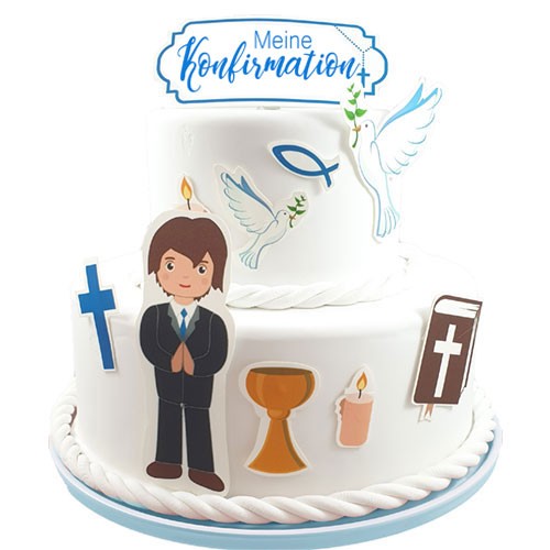 Kuchen-Tortentattoo-Konfirmation-Junge-Torte