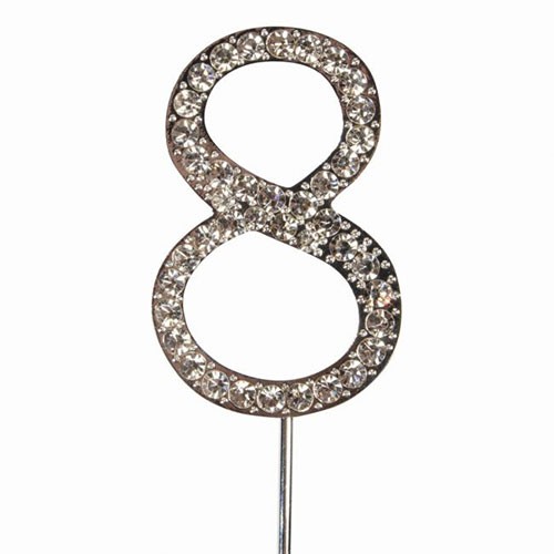 Cake Topper - Diamant - Nummer 8