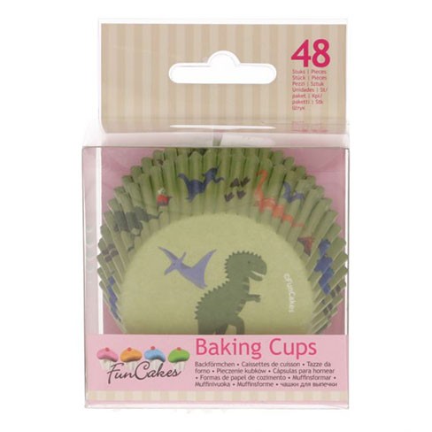 FunCakes - Papierbackförmchen - Dino - 48Stk.