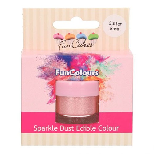 FunCakes Edible FunColours - Glitzer Puder - Glitter Rose