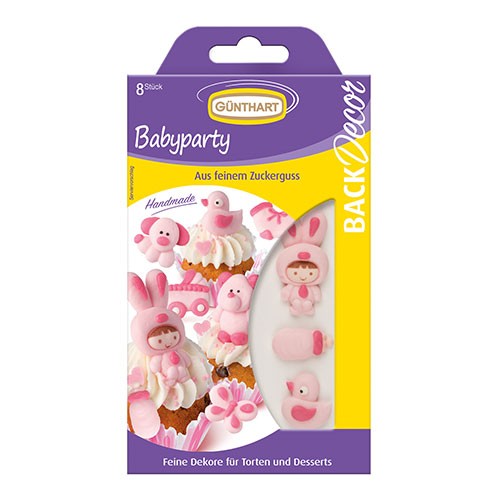 Zuckerdekoration - Babyparty - Mädchen