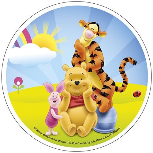 Tortenaufleger Winnie Pooh mit Ferkel & Tigger aus Waferpaper