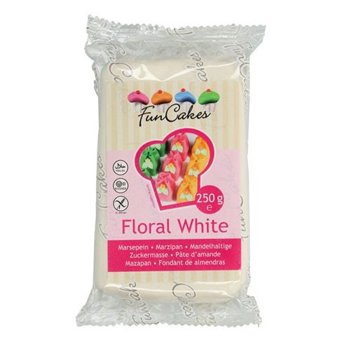FunCakes - Marzipan Floral White / Reinweiß - 250g
