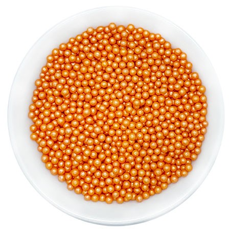 Zuckerperlen 4mm - Orange - 50g