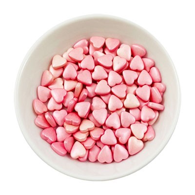Zuckerherzen - Pearl-Rosa - 30g