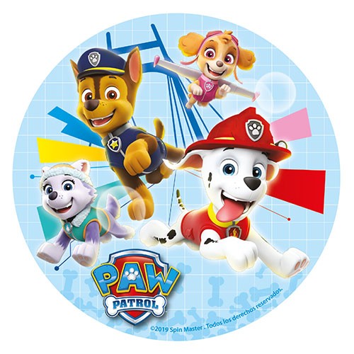 Tortenaufleger - Paw Patrol - Hellblau - Sugar free