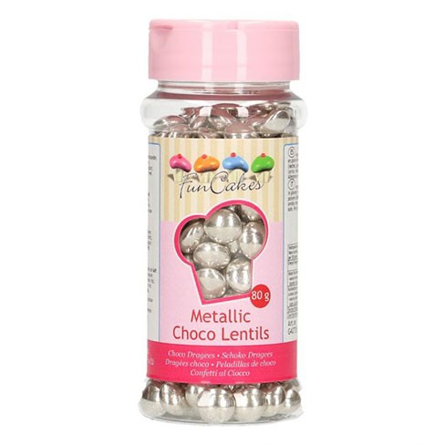 FunCakes Schokodragees Metallic Silber