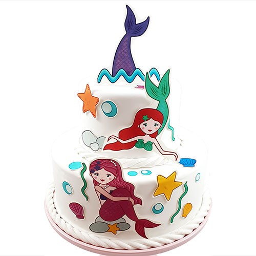 Kuchen-Tortentattoo-Meerjungfrau-Torte