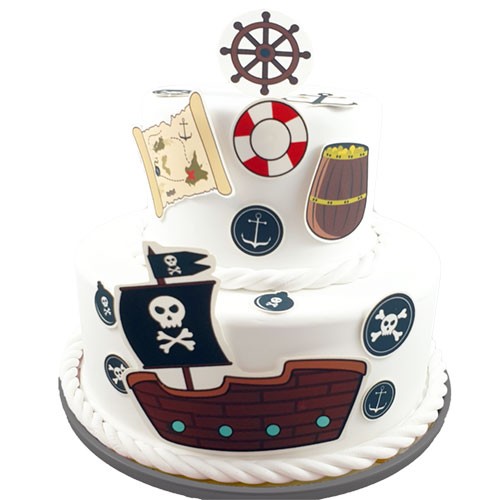 Kuchen-Tortentattoo-Pirat-Torte