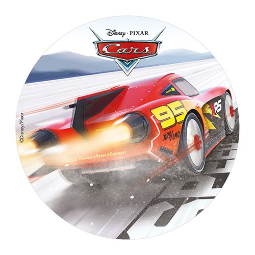 36042-Zuckerfreier-Dekoraufleger-Tortenaufleger-Cars-Lightning-McQueen-20cm
