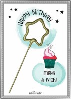 Mini Geschenkkarte Happy Birthday - Cupcake 