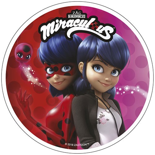 42022_2 Tortenaufleger Oblatenpapier Miraculous Ladybug & Cat Noir